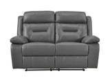 Laconia Dark Gray Reclining Loveseat - Ornate Home