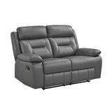 Laconia Dark Gray Reclining Loveseat - Ornate Home