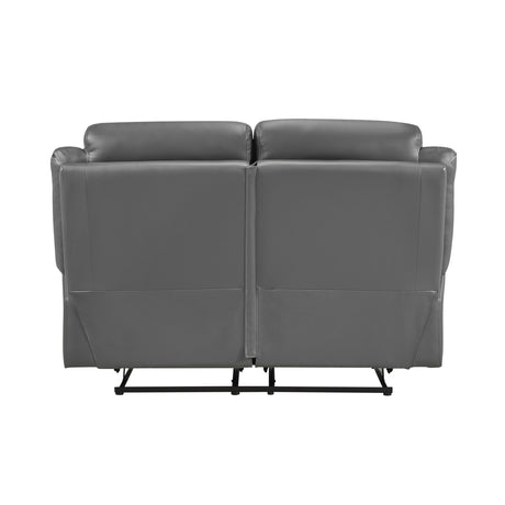 Laconia Dark Gray Reclining Loveseat - Ornate Home