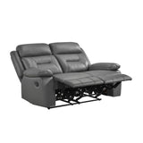 Laconia Dark Gray Reclining Loveseat - Ornate Home
