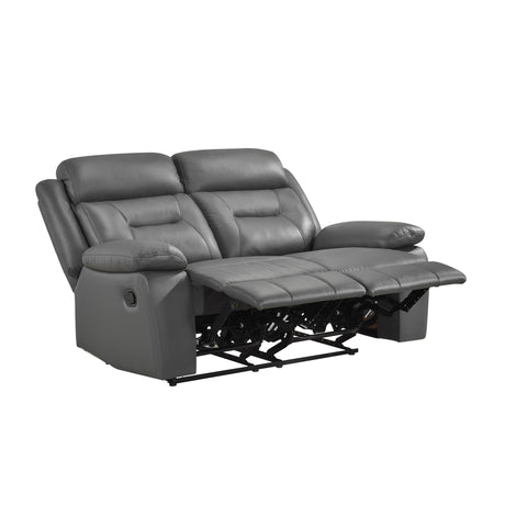 Laconia Dark Gray Reclining Loveseat - Ornate Home