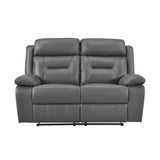 Laconia Dark Gray Reclining Loveseat - Ornate Home
