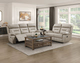 Laconia Latte Double Reclining Sofa - Ornate Home