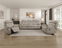 Laconia Latte Double Reclining Sofa - Ornate Home