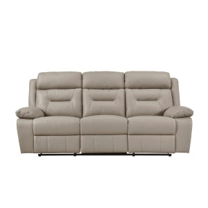 Laconia Latte Double Reclining Sofa - Ornate Home