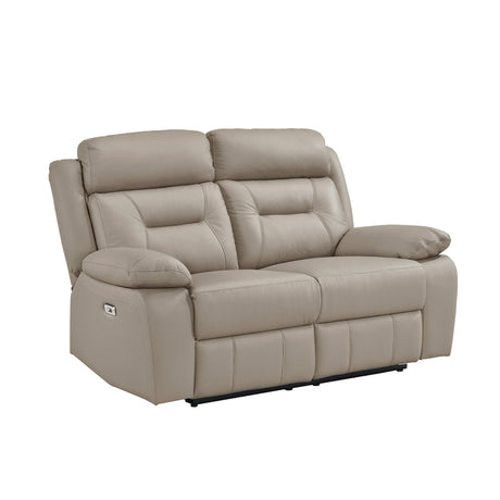 Laconia Latte Power Double Reclining Loveseat - Ornate Home