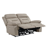 Laconia Latte Power Double Reclining Loveseat - Ornate Home