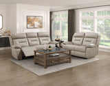 Laconia Latte Power Double Reclining Loveseat - Ornate Home