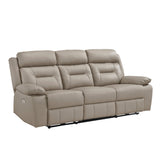 Laconia Latte Power Double Reclining Sofa - Ornate Home