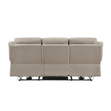 Laconia Latte Power Double Reclining Sofa - Ornate Home