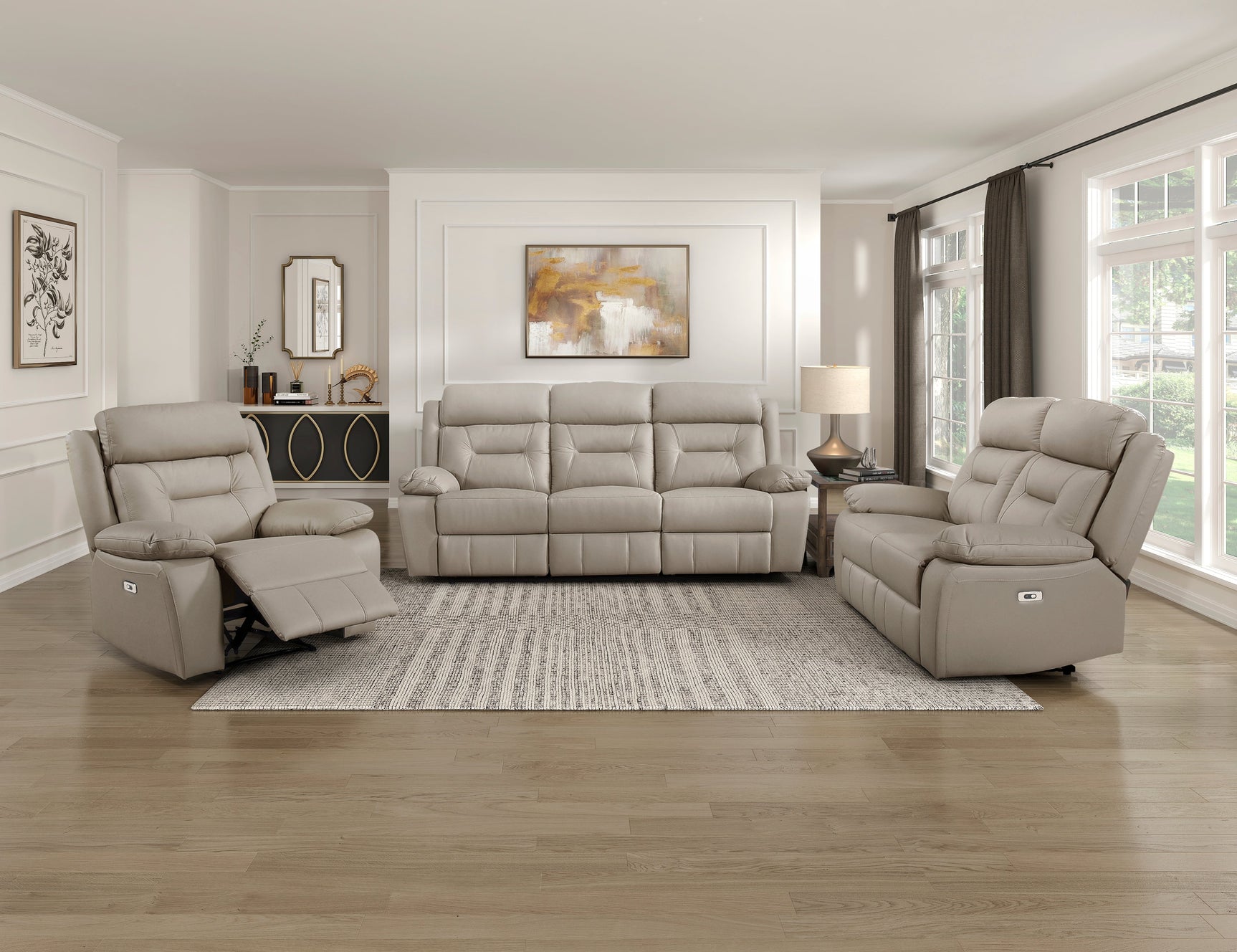 Laconia Latte Power Reclining Chair - Ornate Home
