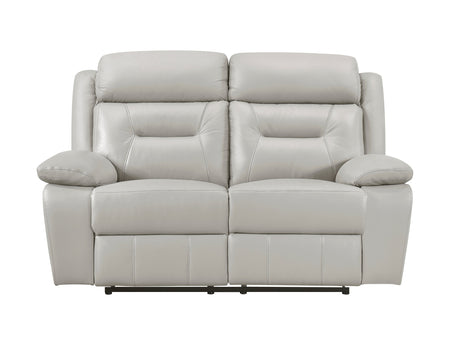 Laconia Silver Double Reclining Loveseat - Ornate Home