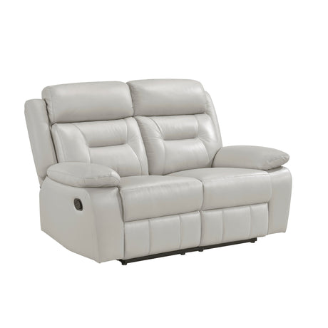 Laconia Silver Double Reclining Loveseat - Ornate Home