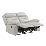 Laconia Silver Double Reclining Loveseat - Ornate Home