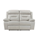 Laconia Silver Double Reclining Loveseat - Ornate Home