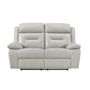 Laconia Silver Double Reclining Loveseat - Ornate Home