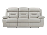 Laconia Silver Double Reclining Sofa - Ornate Home