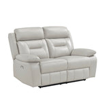 Laconia Silver Power Double Reclining Loveseat - Ornate Home
