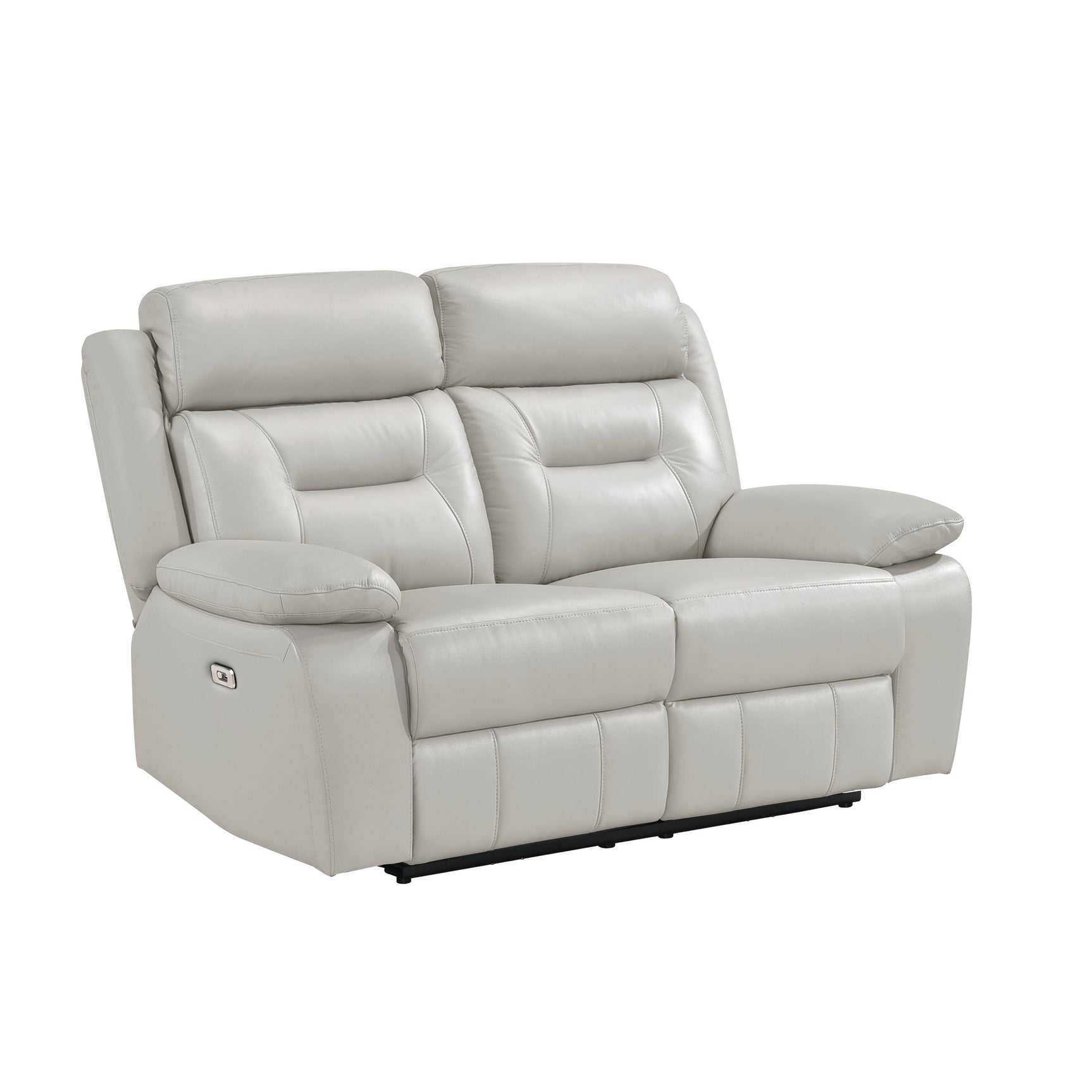 Laconia Silver Power Double Reclining Loveseat - Ornate Home