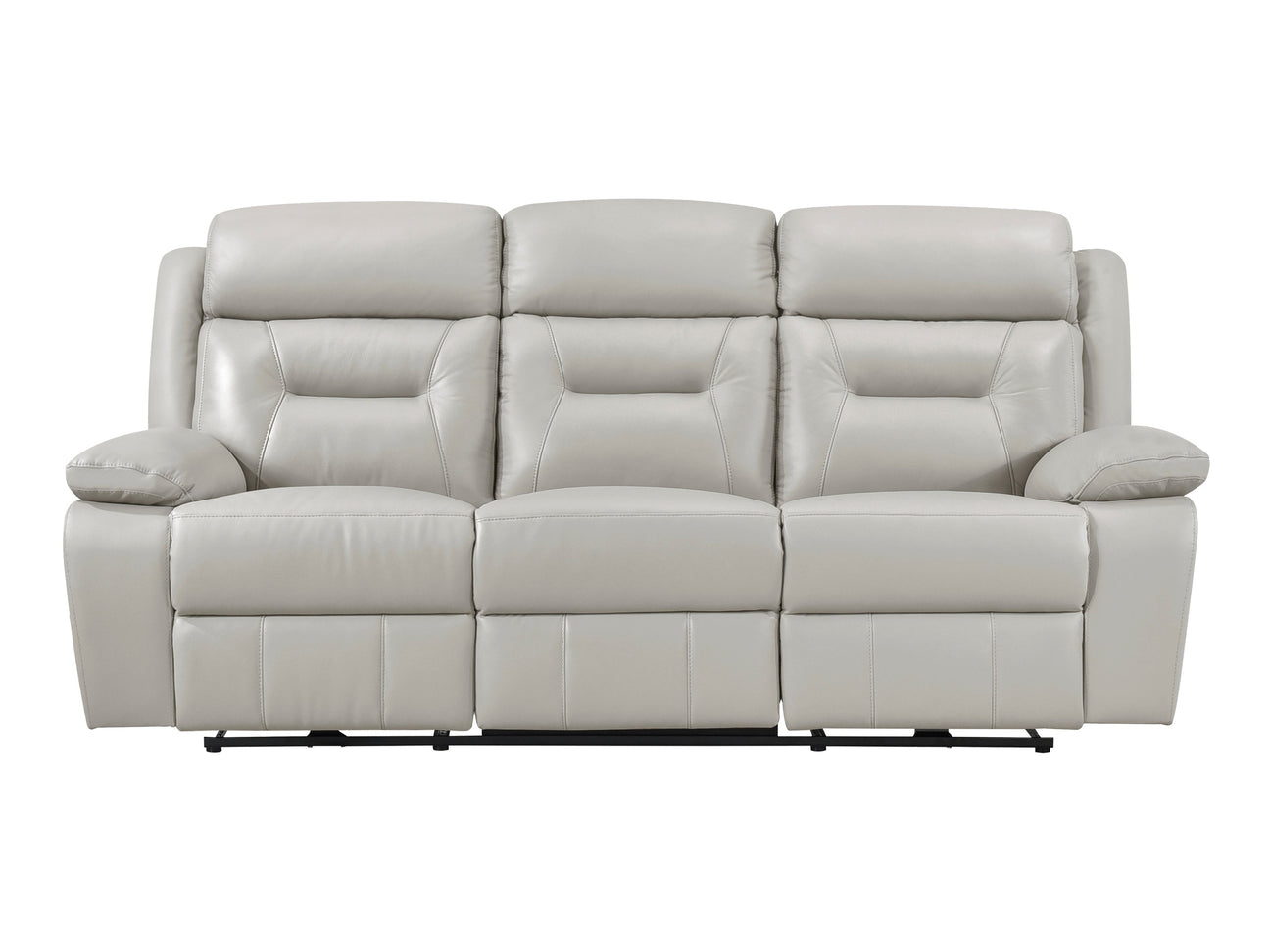 Laconia Silver Power Double Reclining Sofa - Ornate Home