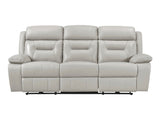 Laconia Silver Power Double Reclining Sofa - Ornate Home