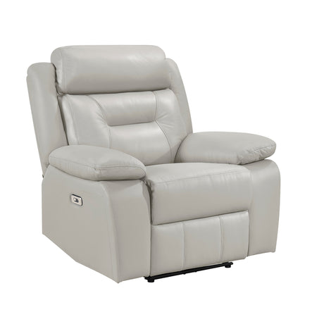 Laconia Silver Power Reclining Chair - Ornate Home