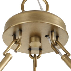 Ladakh Brass 9 Light Round Wicker Pendant - Ornate Home