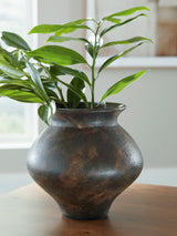 Laddlow Antique Brown Vase - Ornate Home