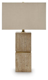 Laddner Beige Table Lamp - Ornate Home