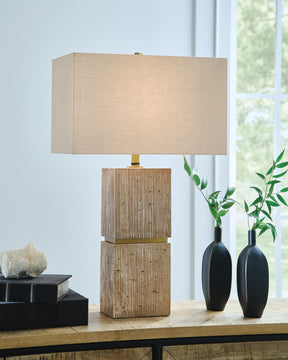 Laddner Beige Table Lamp - Ornate Home