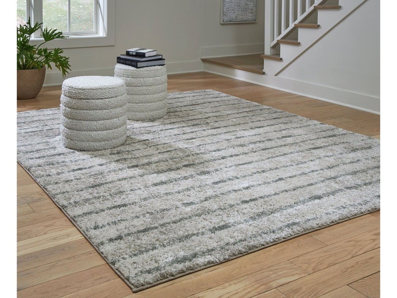 Laddway Cream/Green Large Rug (Online Special Price) - Ornate Home