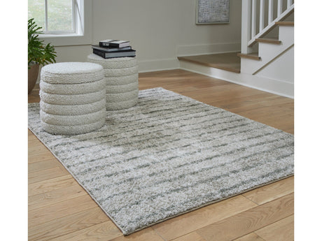 Laddway Cream/Green Medium Rug - Ornate Home