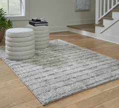 Laddway Cream/Green Medium Rug - Ornate Home