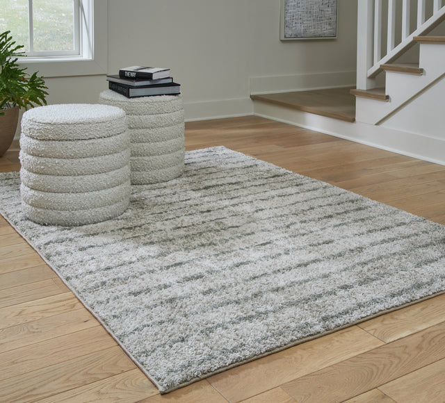 Laddway Cream/Green Medium Rug - Ornate Home