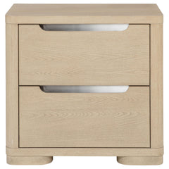 Ladera Light Elm 2-drawer Nightstand Bedside Table - Ornate Home