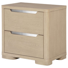 Ladera Light Elm 2-drawer Nightstand Bedside Table - Ornate Home