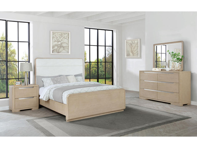 Ladera Light Elm 4-piece Eastern King Bedroom Set - Ornate Home