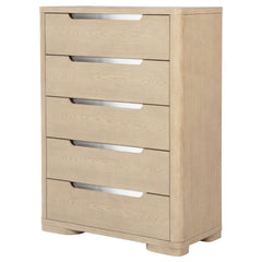 Ladera Light Elm 5-drawer Bedroom Chest of Drawers - Ornate Home