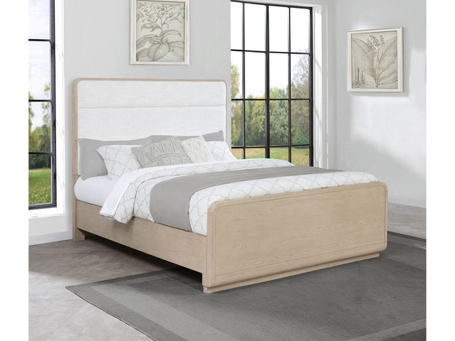 Ladera Light Elm 56-inch Queen Panel Bed - Ornate Home