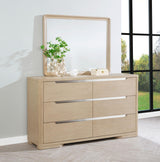 Ladera Light Elm 6-drawer Bedroom Dresser and Mirror - Ornate Home