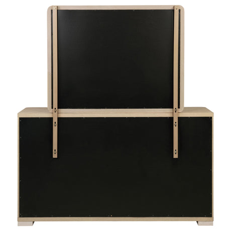 Ladera Light Elm 6-drawer Bedroom Dresser and Mirror - Ornate Home