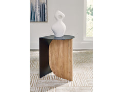 Ladgate Black/Natural Accent Table - Ornate Home