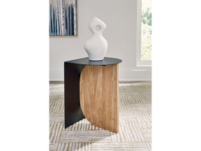 Ladgate Black/Natural Accent Table - Ornate Home