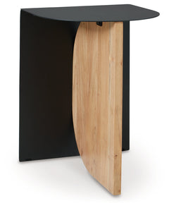 Ladgate Black/Natural Accent Table - Ornate Home