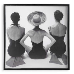 Ladies' Swimwear Black/Silver/White 1959 Fashion Print - Ornate Home