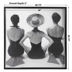 Ladies' Swimwear Black/Silver/White 1959 Fashion Print - Ornate Home