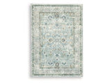 Ladstoney Teal/Beige/Ochre Memory Foam Medium Rug - Ornate Home