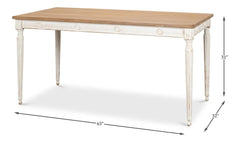 Lady's White Dining Table - Ornate Home