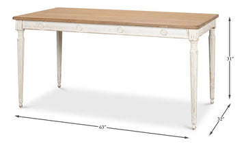 Lady's White Dining Table - Ornate Home