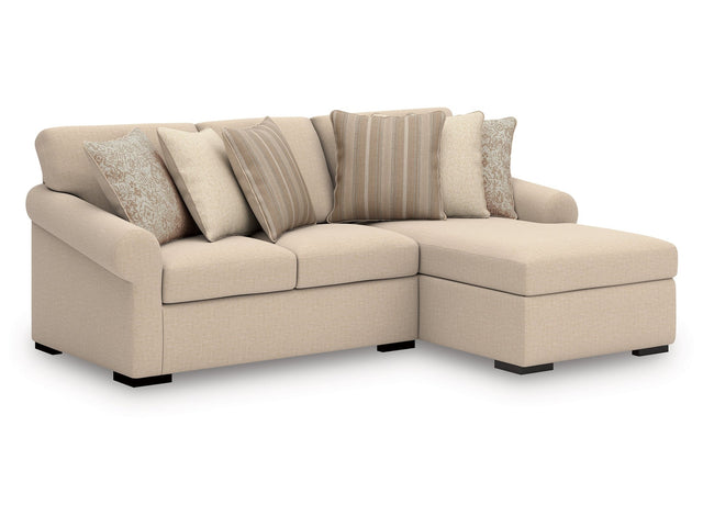 LadyMae Twill 2-Piece Sectional with Chaise - Ornate Home